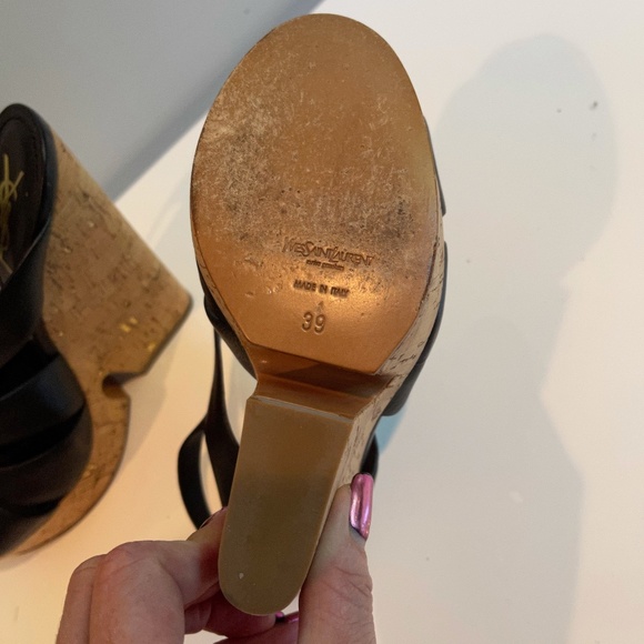 YSL Black Wedge Size 39 - Picture 6 of 6
